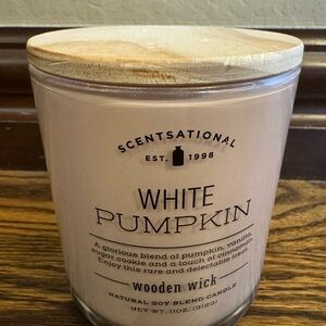 Scentsational White Pumpkin Soy Blend WOODEN WICK Scented Candle 11oz Gift